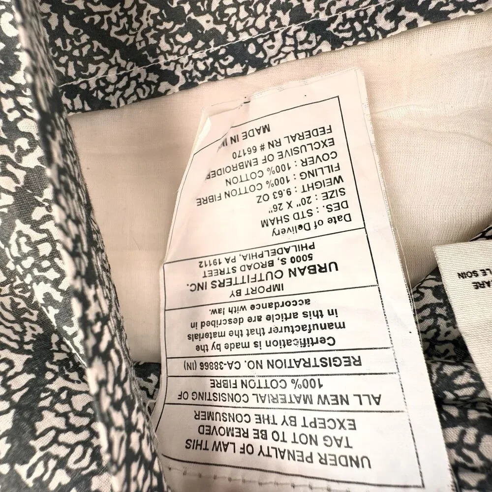 Urban Outfitters Set Of 2 Boho Multi Colored Embroidered Pillow Shams 20x26 - Picture 7 of 11